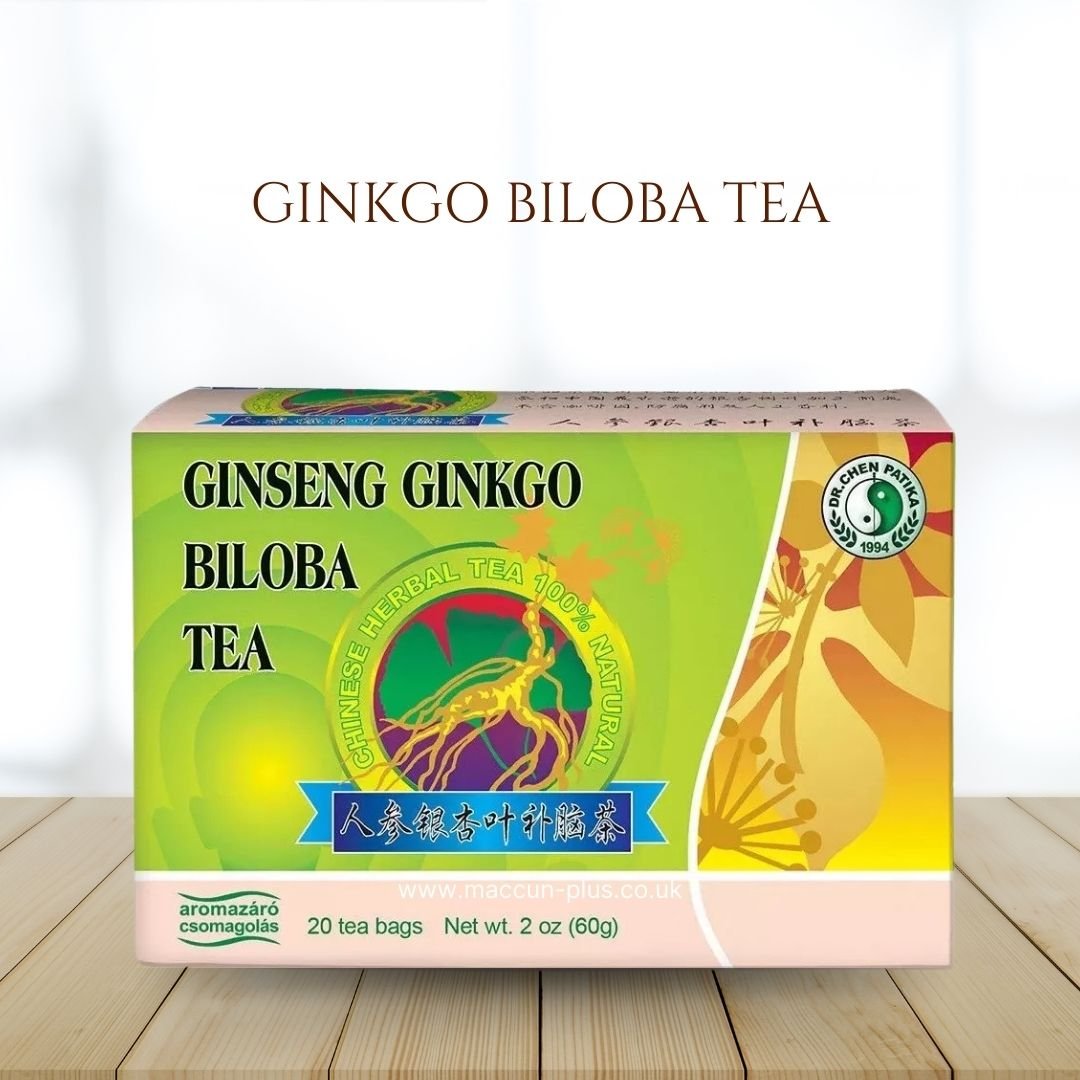 Ginseng Root Green Tea with Ginkgo Biloba | 20 Tea Bags | Boost Sexual Health & Vitality