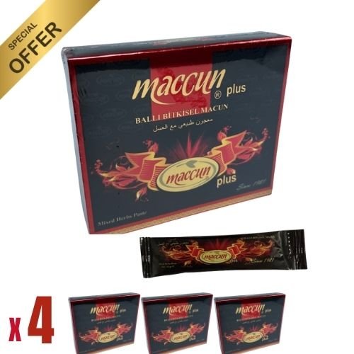 Maccun Plus Mixed Herbal Paste with Honey (12 x Sachet) x4