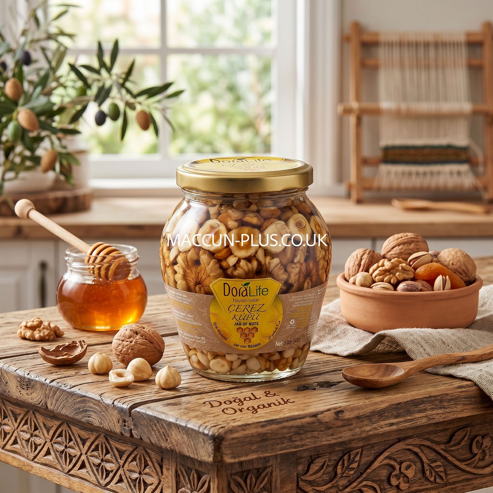 Premium Mixed Nuts in Natural Honey (420g) – Energy & Vitality Blend Dora Life