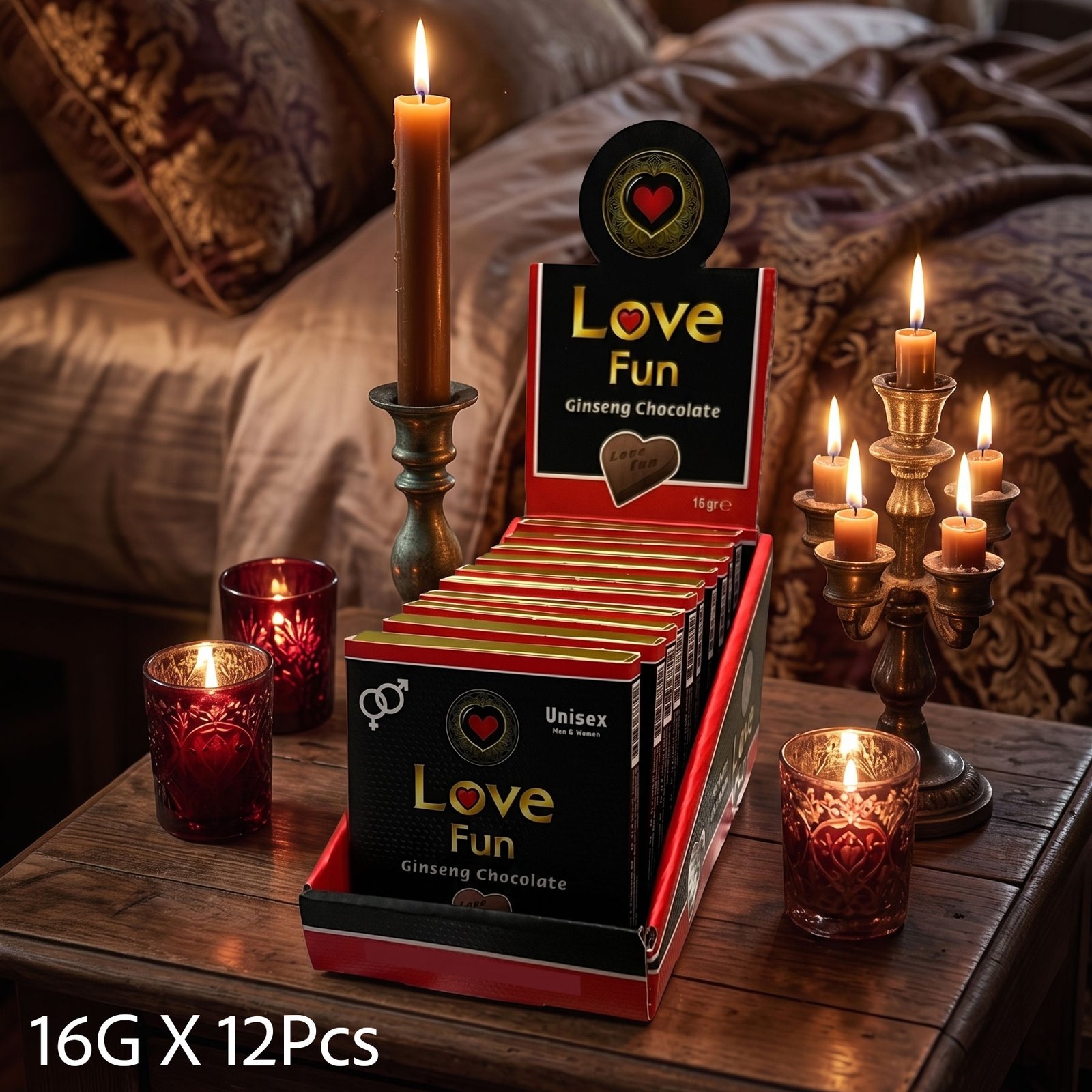 Love Fun Unisex Ginseng Chocolate – 12 x 16g Box